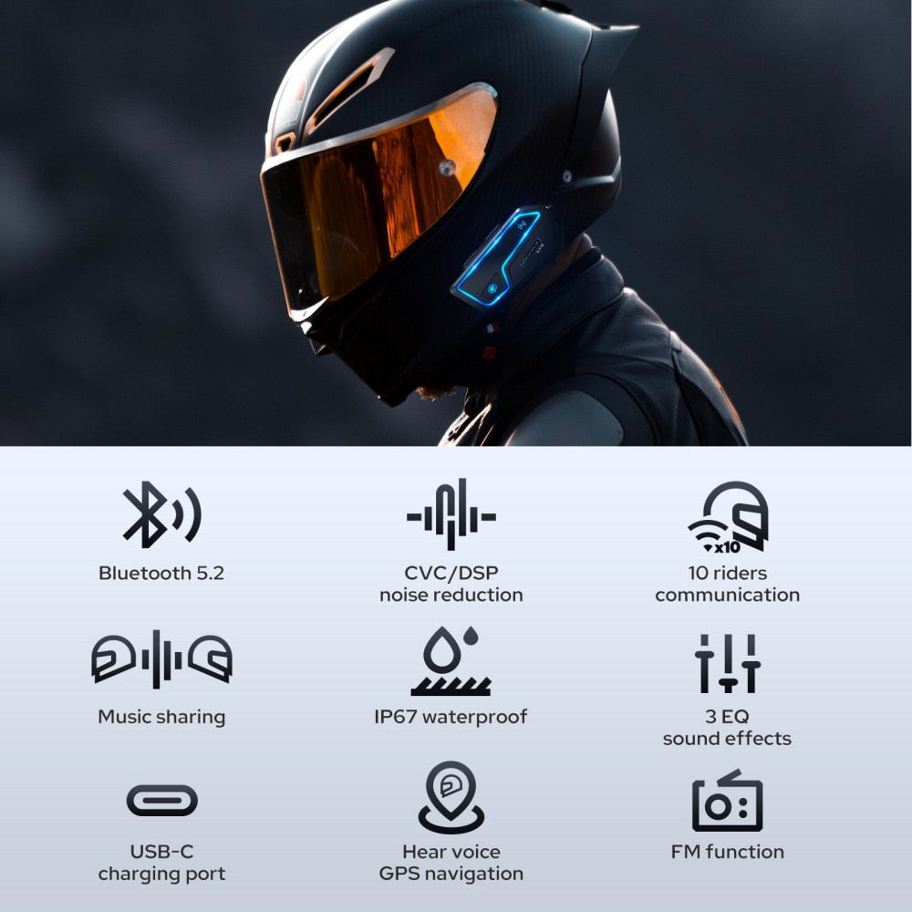 audio & comms systems for bike helmets RideLink Bluetooth Comms System Single pack 1PC