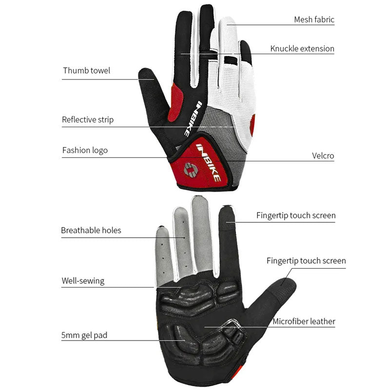 Inbike 5mm gel discount padded cycling gloves